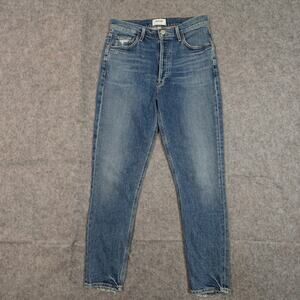 AGOLDE‎ Jeans Womens 27x26 Nico High Rise Slim Leg Button Fly Medium Wash Denim
